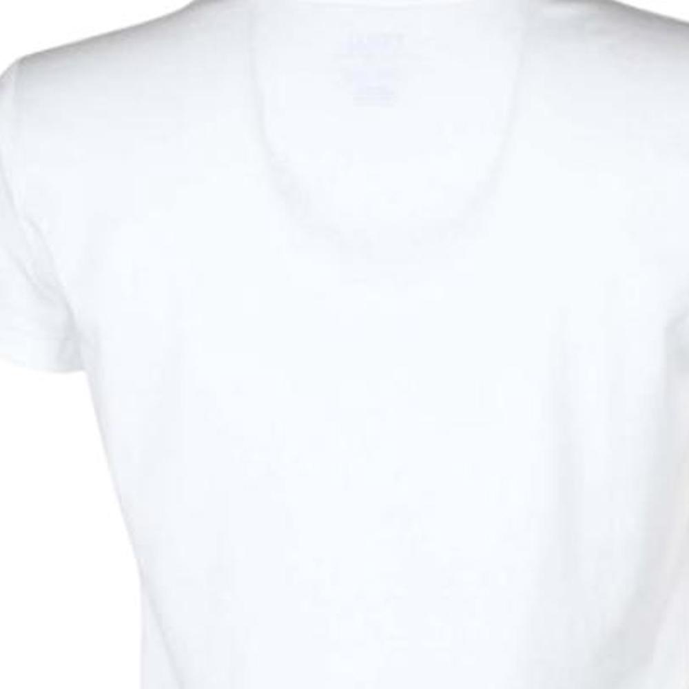 T-shirt da donna a maniche corte con girocollo e grafica dell'orso Polo Ralph Lauren Cotone Bianco 211763368-001