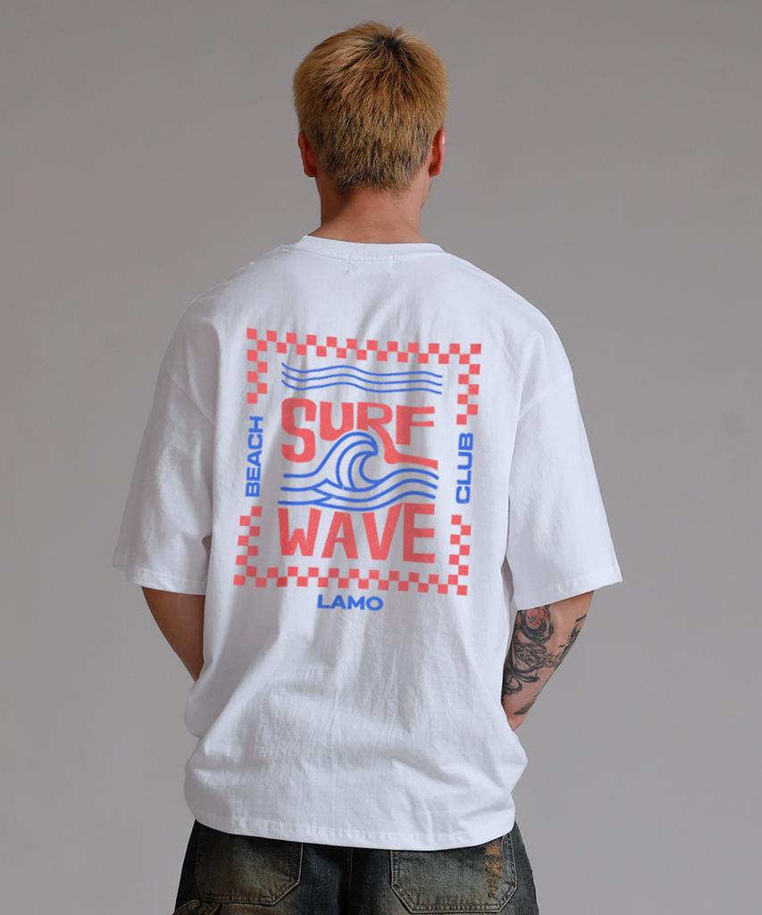 LIKE THE MOST Surfing Lamo Oversized Short Sleeve T-Shirt_White