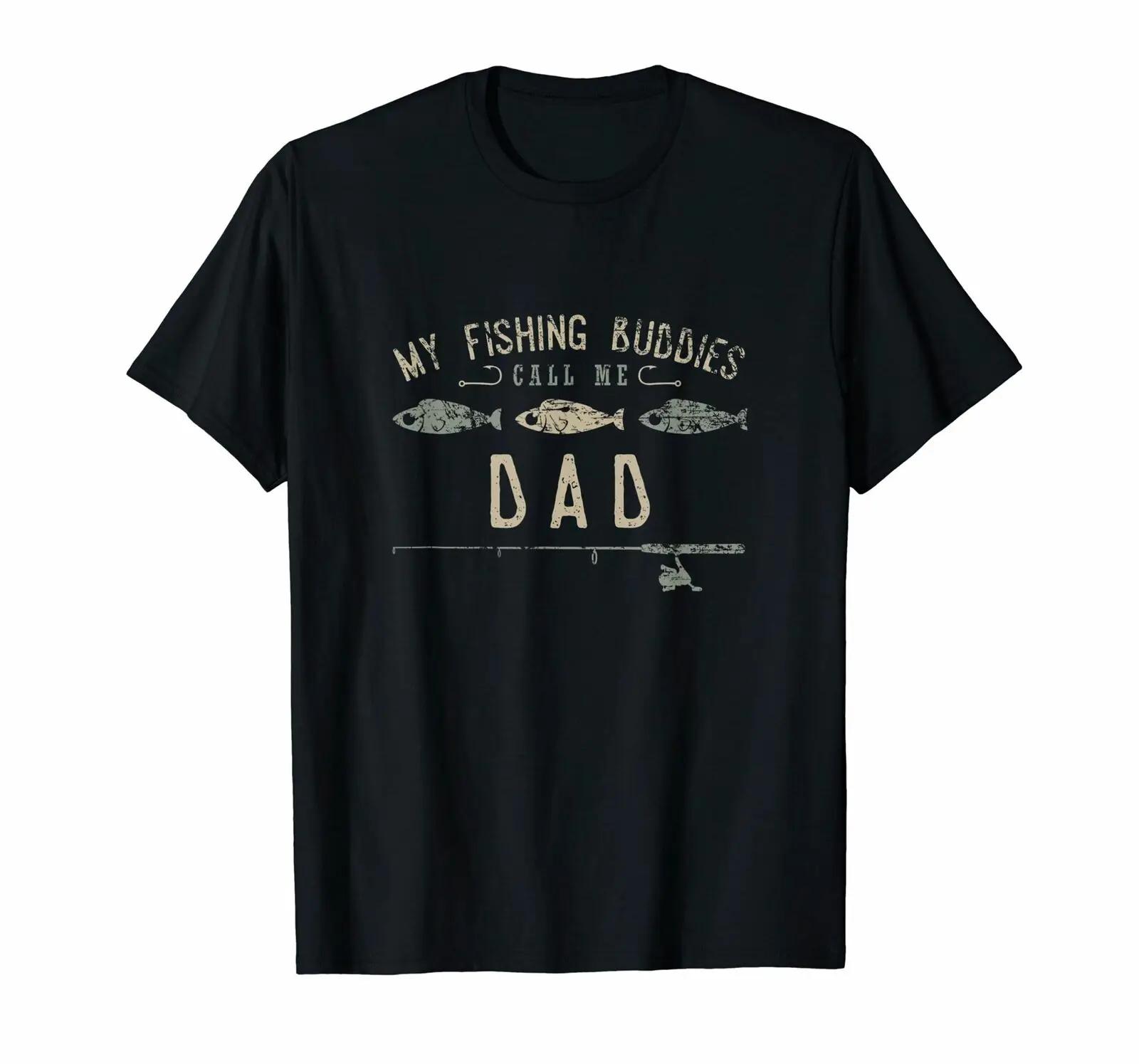 

My Fishings Buddies Call Me. angler Dad Father s Day Gift T-Shirt 100% Cotton O-Neck Short Sleeve Casual Mens T-shirt Size S-... S разноцветный