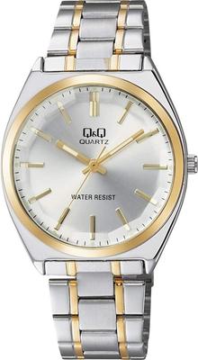 [Q&Q] Watch Analog Waterproof Metal Band QB78-401 Men's Silver