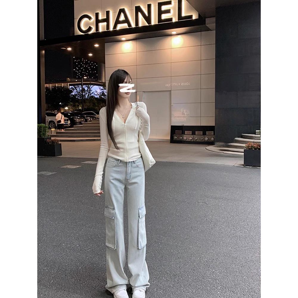 Jaqueta Curta com Capuz Estilo Coreano para Mulheres - Algodão Puro Slim Fit, Manga Longa, Top Esportivo Casual, Primavera/Outono 2025.