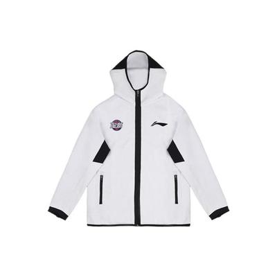 Li Ning CBA Serie Guangzhou Team Lässige Sport-Zip-Up-Hoodie-Jacke Herrenjacken Schwarz AWDTD49-2
