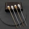Fashion Chinese Style Pearl Metal Gold Silver Color Hairpin Hair Accessories Hair Sticks Hair Clip