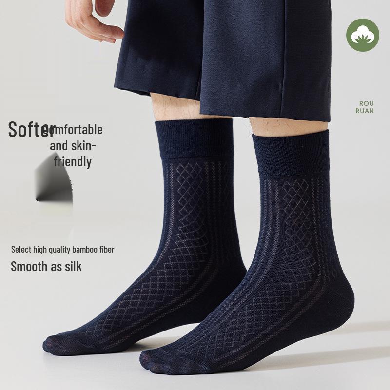 Herren Mid-Calf Sportsocken aus Bambusfaser - Antibakteriell, Atmungsaktiv, Geruchsresistent, Schweißabsorbierend, Langlebig.