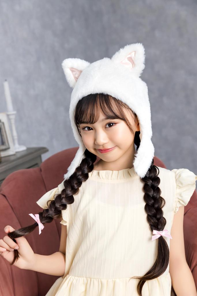 Clearstone Cosplay Halloween Fluffy White Headgear, Cat, Kids,