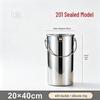 Stainless Steel Sealed Storage Bucket with Handle and Lid