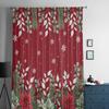 Christmas Poinsettia Eucalyptus Berries Sheer Curtains For Kids Bedroom Living Room Voile Curtains Xmas Kitchen Tulle Curtain