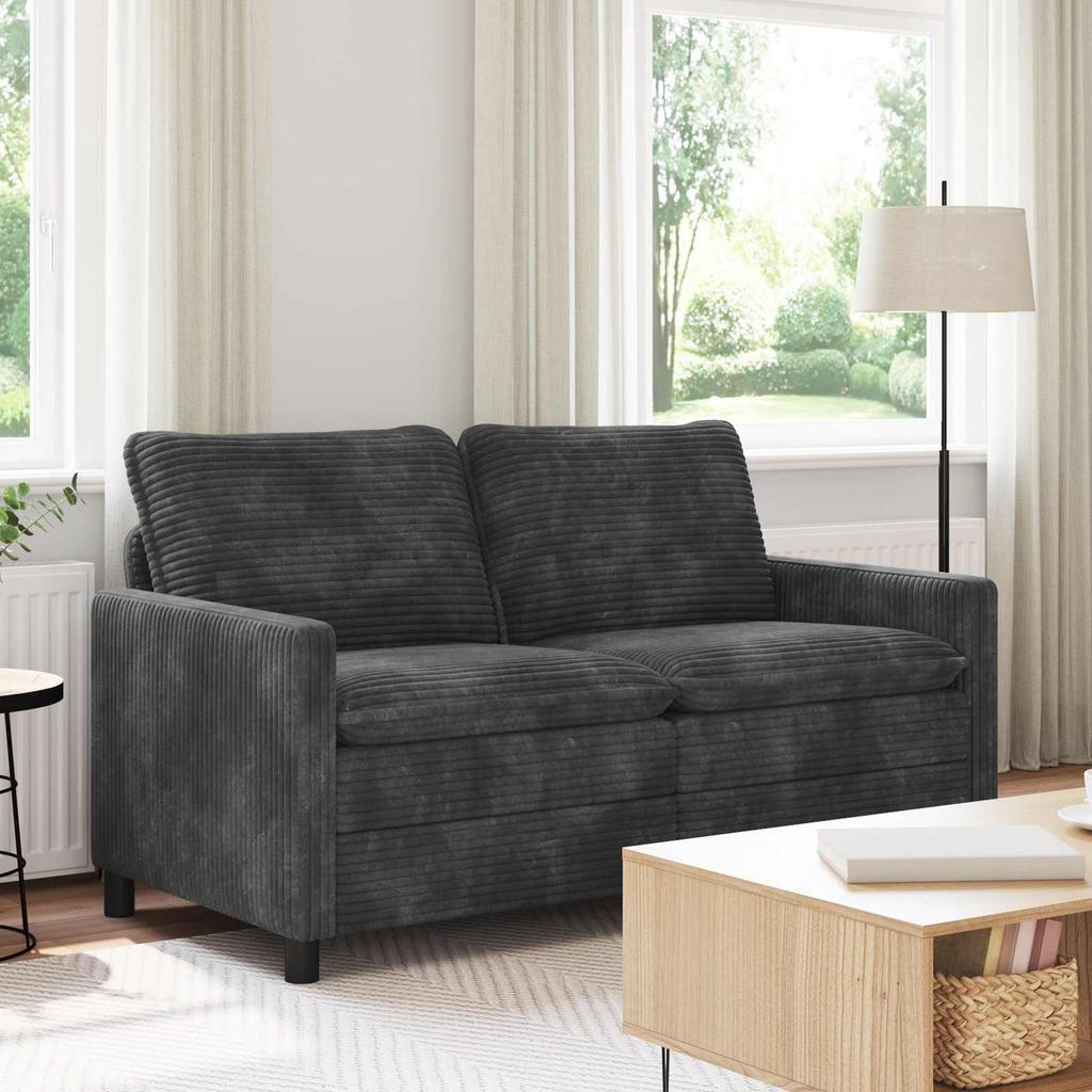 Sofa Dark Grey 156 X 81 X 87.5 Cm Polyester