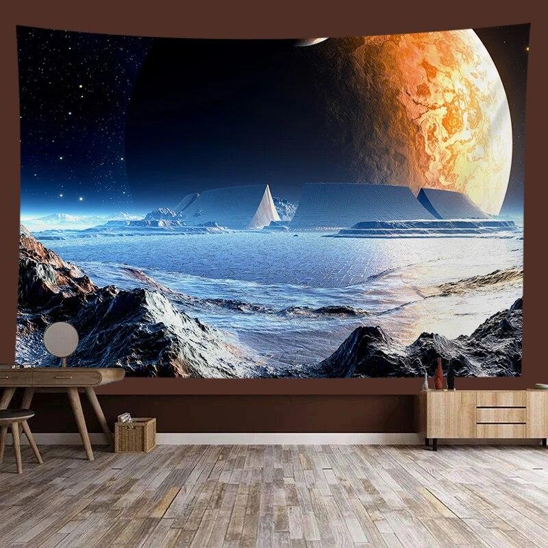 Universe Starry Sky Nebula Planet Background Tapestry Background Cloth Room Living Room Home Decoration Hanging Cloth