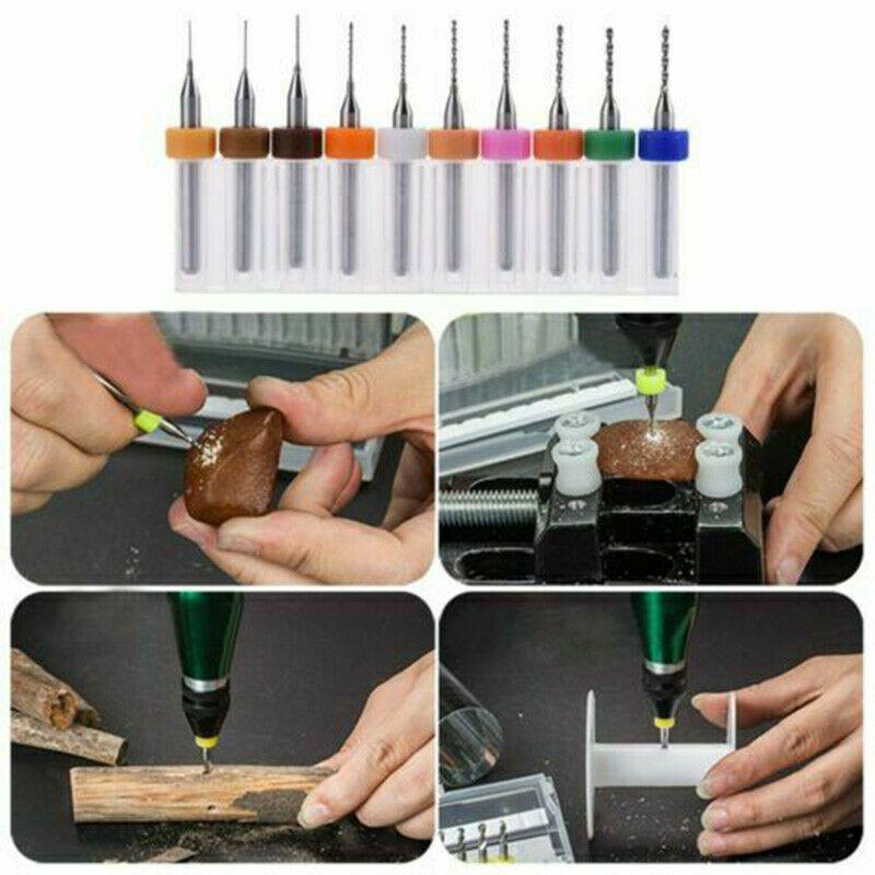High-quality 10pcs Pcb Carbide Micro Twist Drill Bits Set Perfect For Jewelry Making