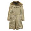 Burberry Made In Italy Trench Coat 40 Beige with Fox Fur Women Used