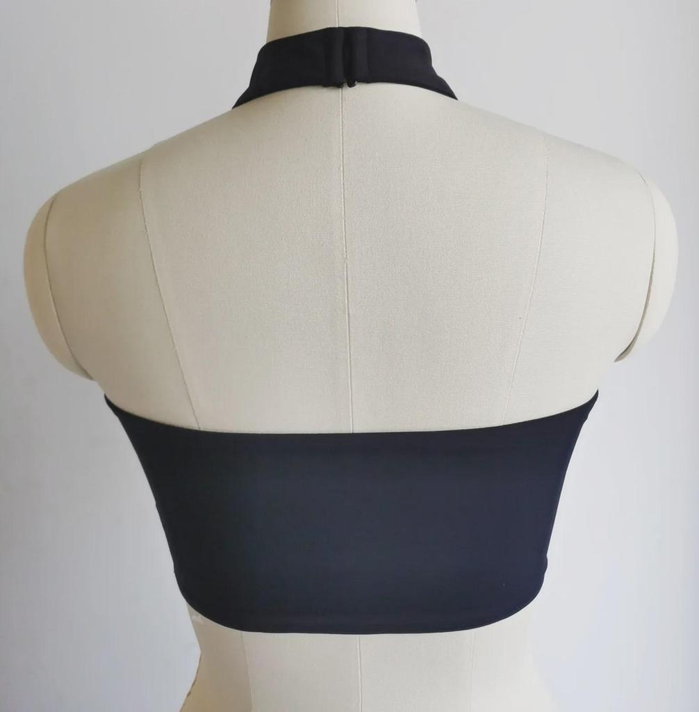 Dámská sportovní podprsenka na jógu s kulatým výstřihem a vycpávkami - Stylová, podpůrná a módní pro fitness