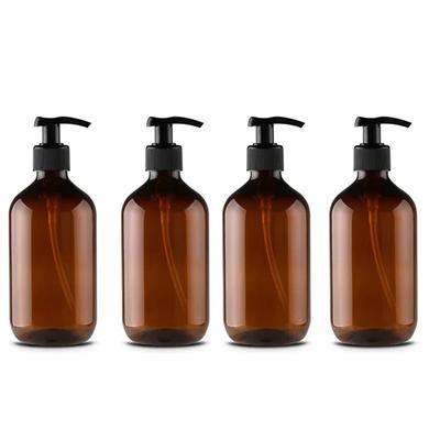 New 4Pcs 500Ml Pump Bottle Container for Soap, Shower Gel, Makeup, Bathroom Liquid Shampoo, Travel Dispenser