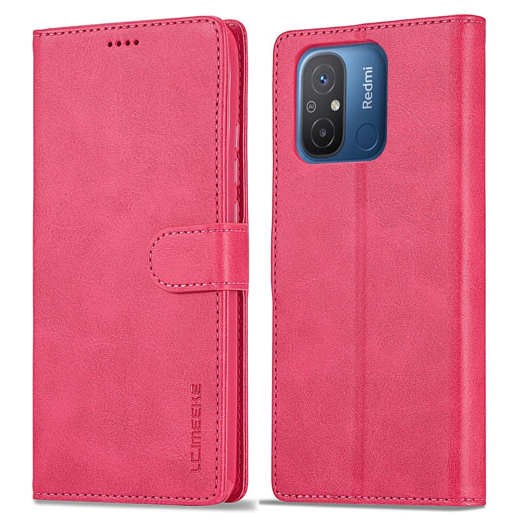 LC.IMEEKE For Xiaomi Redmi 12C 4G/11A 4G Drop-proof Phone Case Calf Texture Wallet Stand Leather Cell Phone Cover