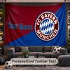 Wall Hanging Tapestry Custom NameBayern Munich Pattern Personalized Printed Fabric Wall Decor