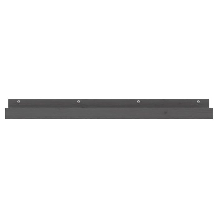 823596 vidaXL Étagères murales 2 pcs Gris 110x12x9 cm Bois de pin massif