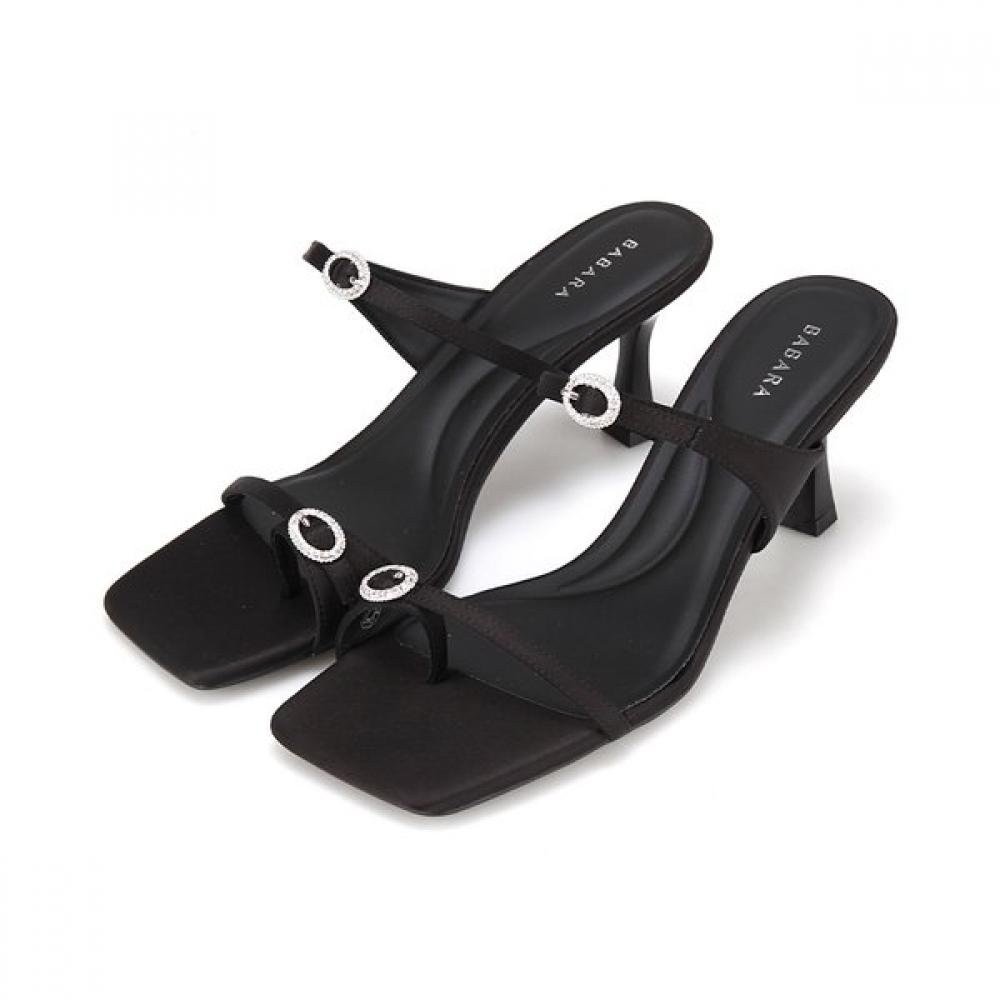 Barbara Minimal Mule Sandals 7cm 2colors Bbj440 225/01.black