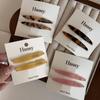 Acetate Willow Leaf Hair Clip - Gold Label, French Style, for Side Bangs, Women's High-End Accessory.