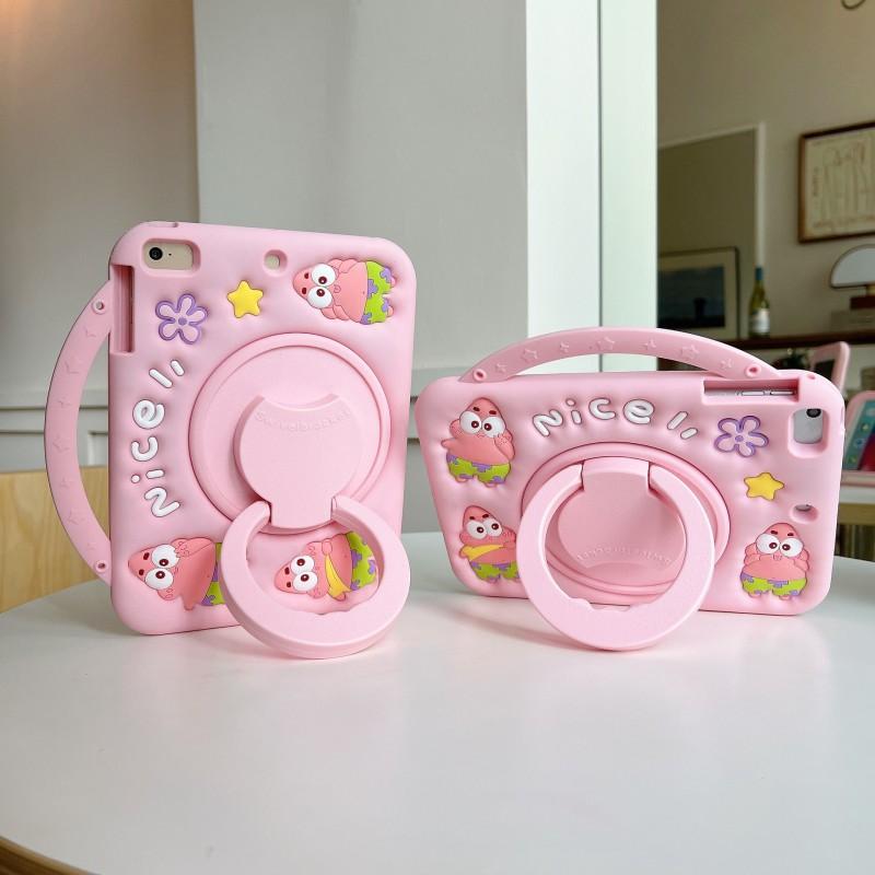 Silicone Tablet Case MatePad 11 Air 10.4 10.8 11.5s With 360 Rotating Stand Cartoon Design Shockproof Full Cover