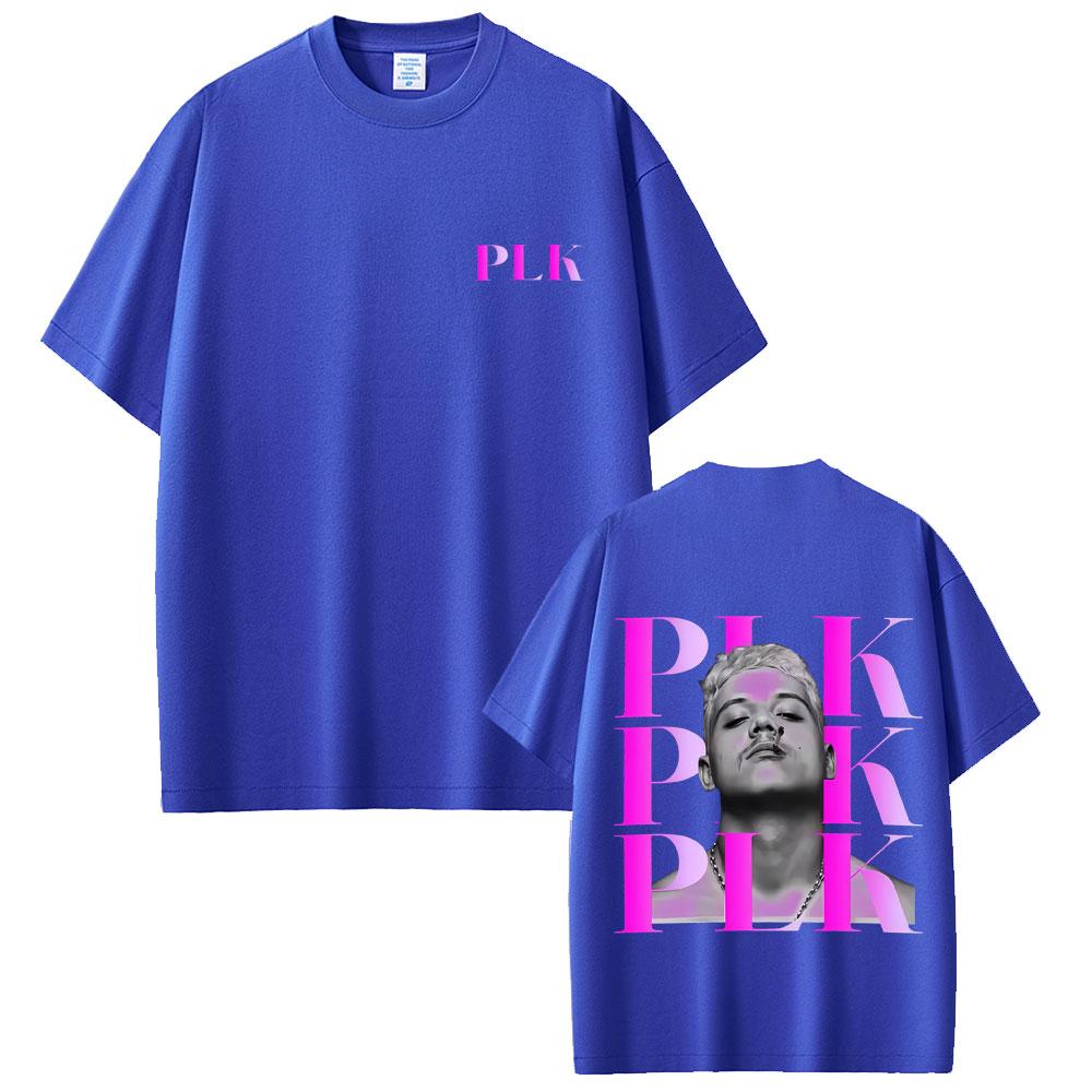 Rapper Plk Face Graphic Tshirt Men Women Fashion Pop Music Streetwear Mens Casual Cotton T Shirts Unisex Vintage Hip Hop Tees