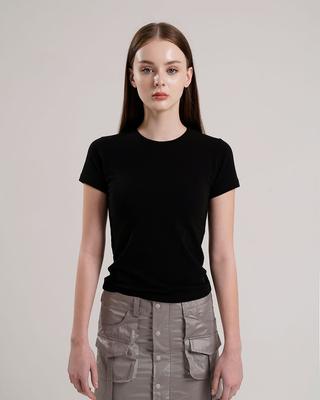 TUDE Rubber Label Short Sleeve Black