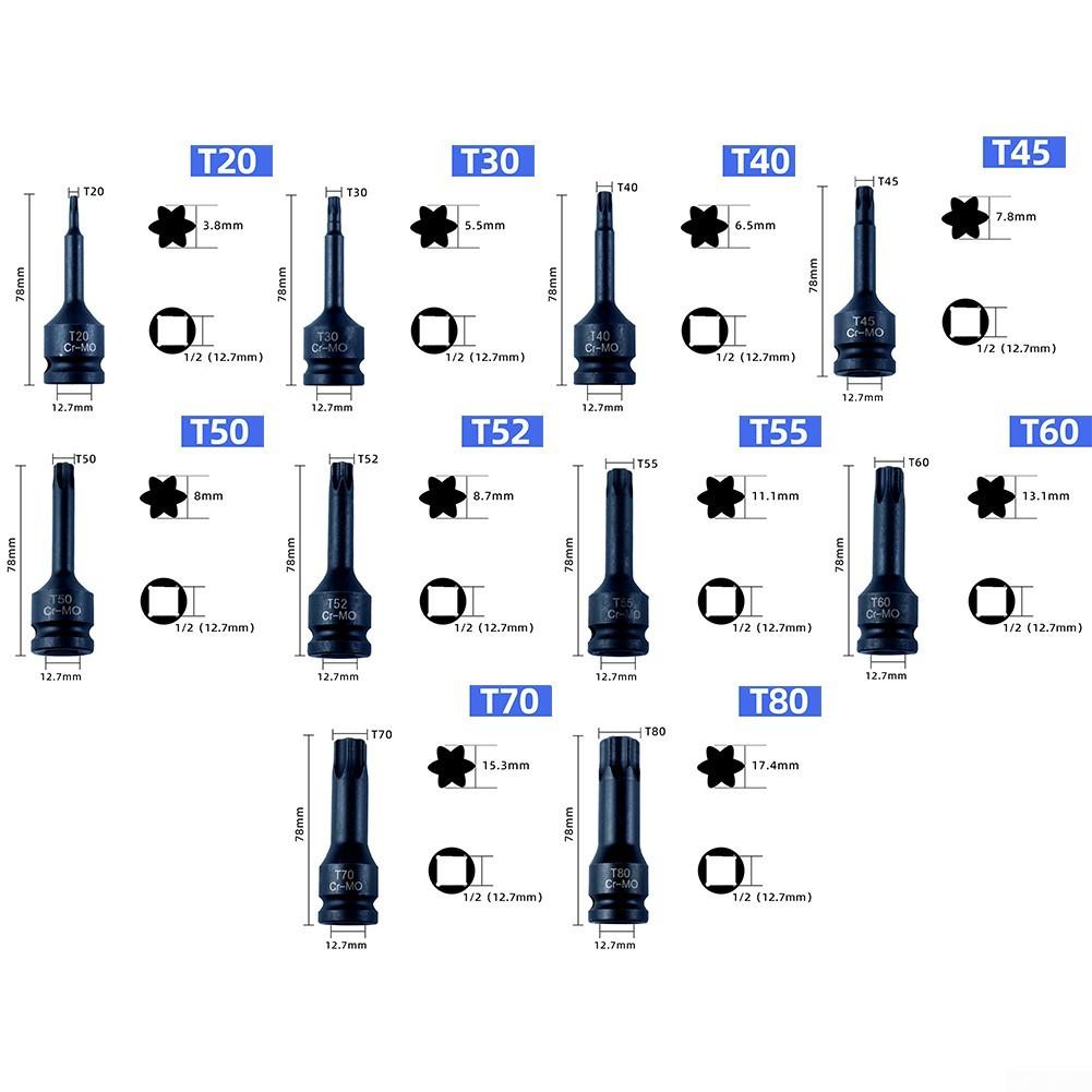 1 2 Inch Socket Adapter 10pcs Drive Good Toughness