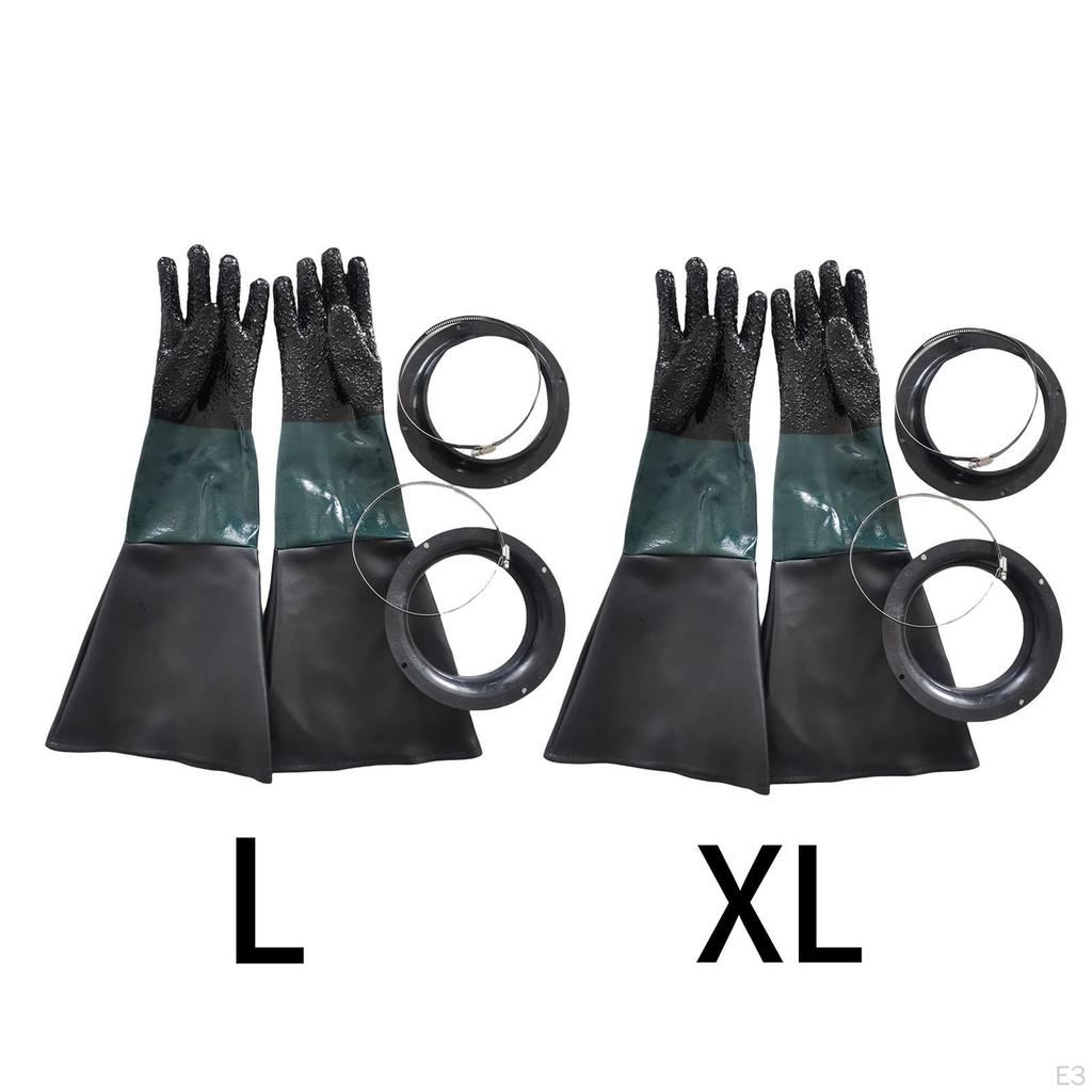 65cm Sandblasting Gloves Kits, with Particle for Abrasive , Cabinet