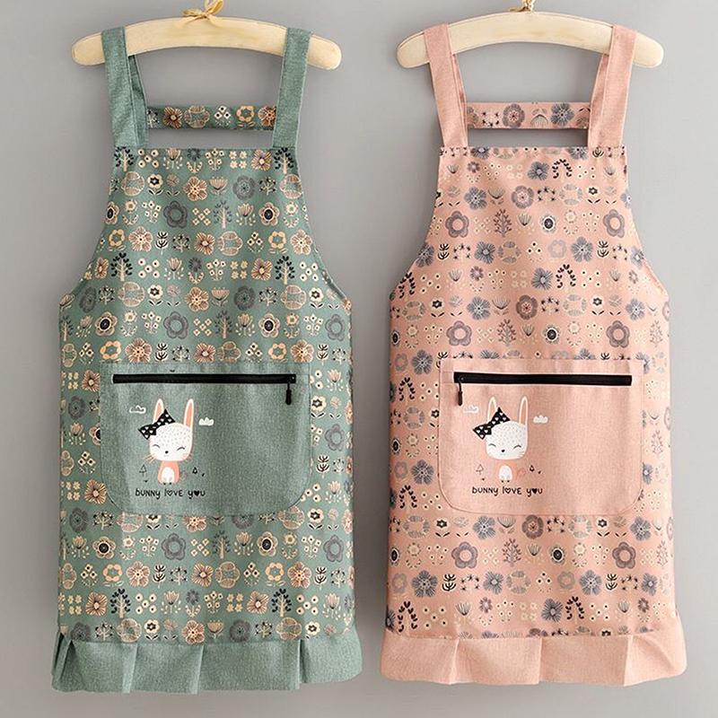 1Pcs Kitchen Sleeveless Apron Household Polyester Cooking Apron With Pocket Clothes Protection For Barber Painter Chef