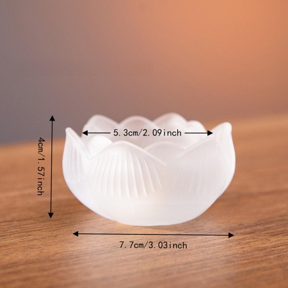 Crystal Glass Lotus Incense Burner 9 Hole Lotus Censer Holder Yoga Meditation