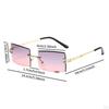 Rimless Sunglasses Comfortable Frameless Eyewear for Vacation Party Summer Beach