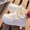 22 Summer New Mesh Thick-soled Chic with Skirt Board Shoes Breathable and Lightweight Casual Shoes