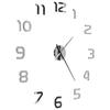 3D Wall Clock Modern Design 100 Cm XXL Silver