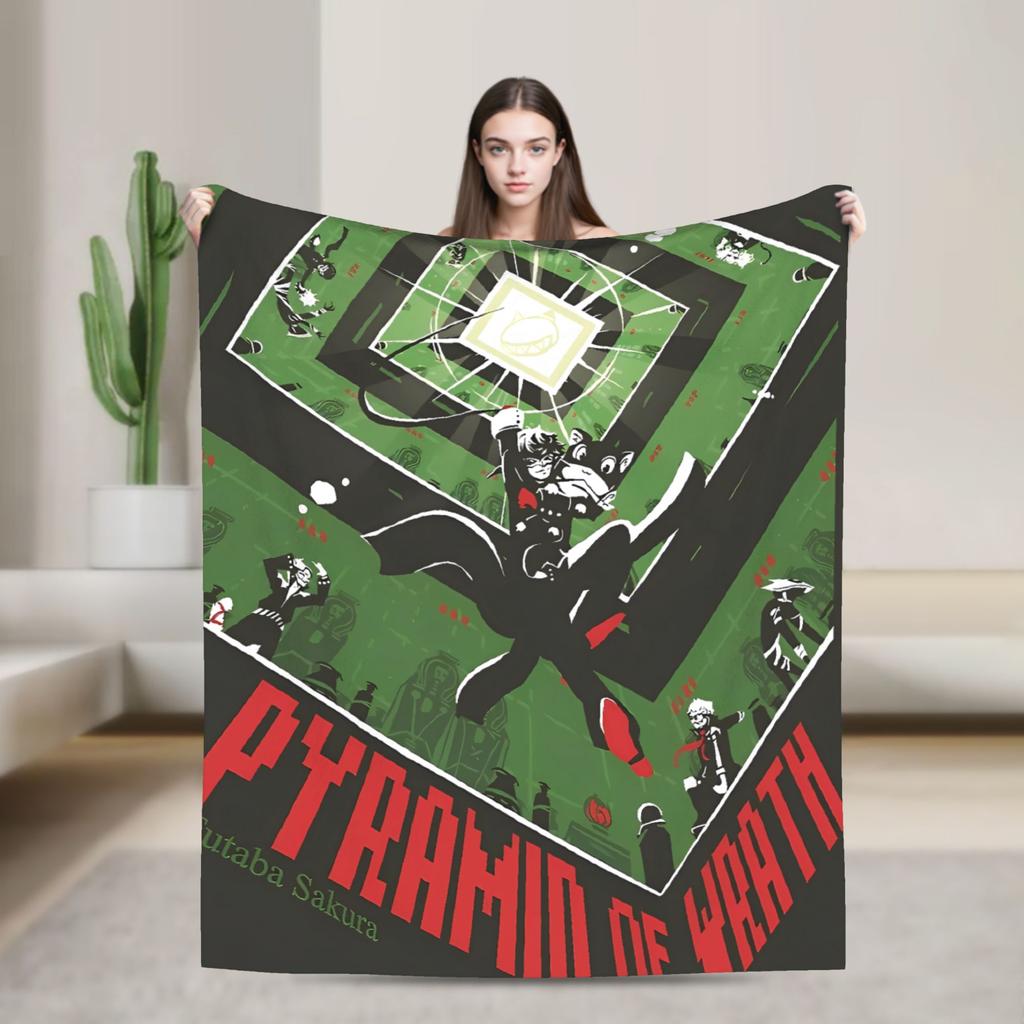 Anime P-Persona 5 Blanket  Soft Street Trend Plush Throw Blanket For Outdoor Travel Flannel Bedspread Bed Cover