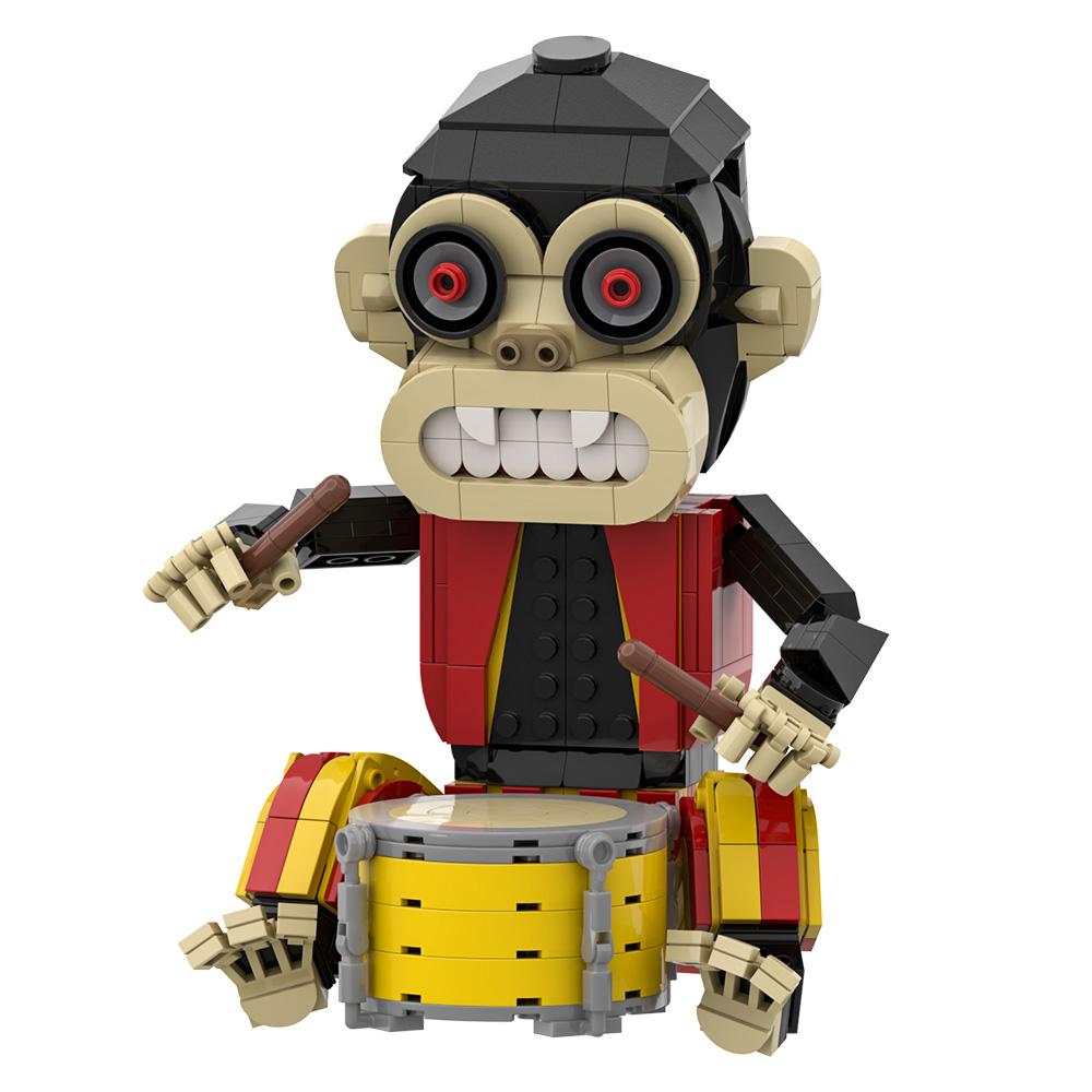 Yiran Toy Unisex Gobricks Moc The Monkey Brickheadz Constructing Blocks Horror Movie Figure Bricks Toys Present