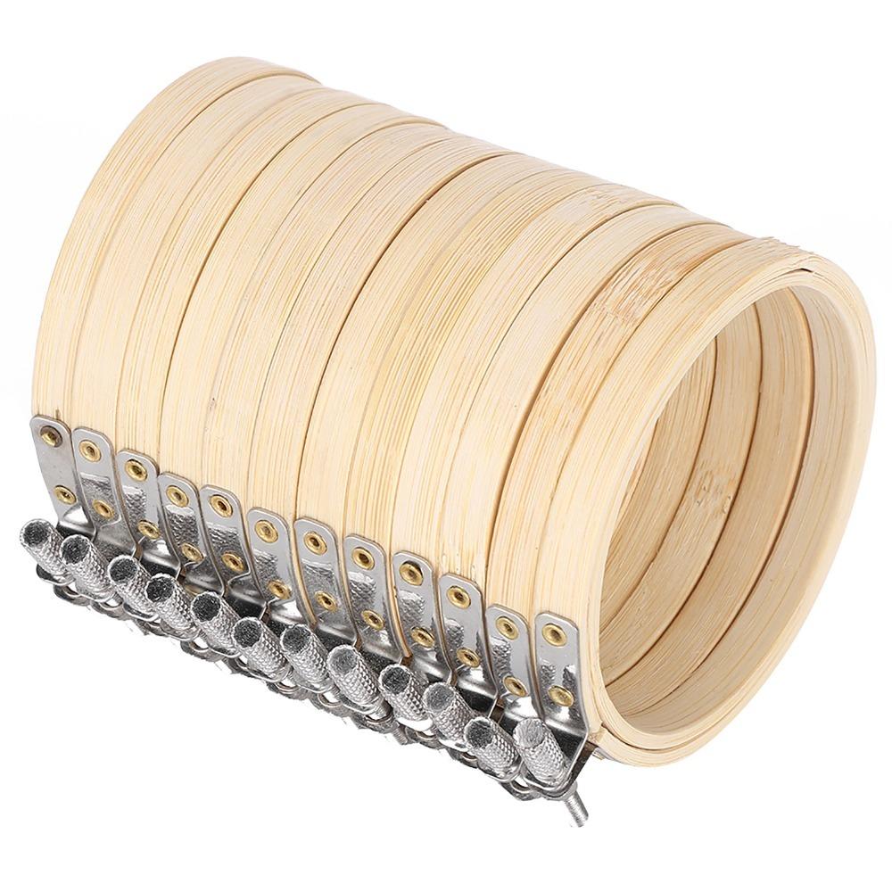 

12pcs Adjustable Design Cross Stitch Hoop Timber wood Craft Tool Embroidery Hoops Home Ornaments