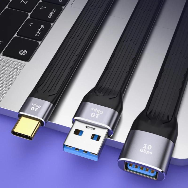Ultra Short USB to Type C Cable USB 3.1 Gen 2 USB C Quick Charge Cable Wire 4K 10Gbps Sync Data Cable Cord for Macbook