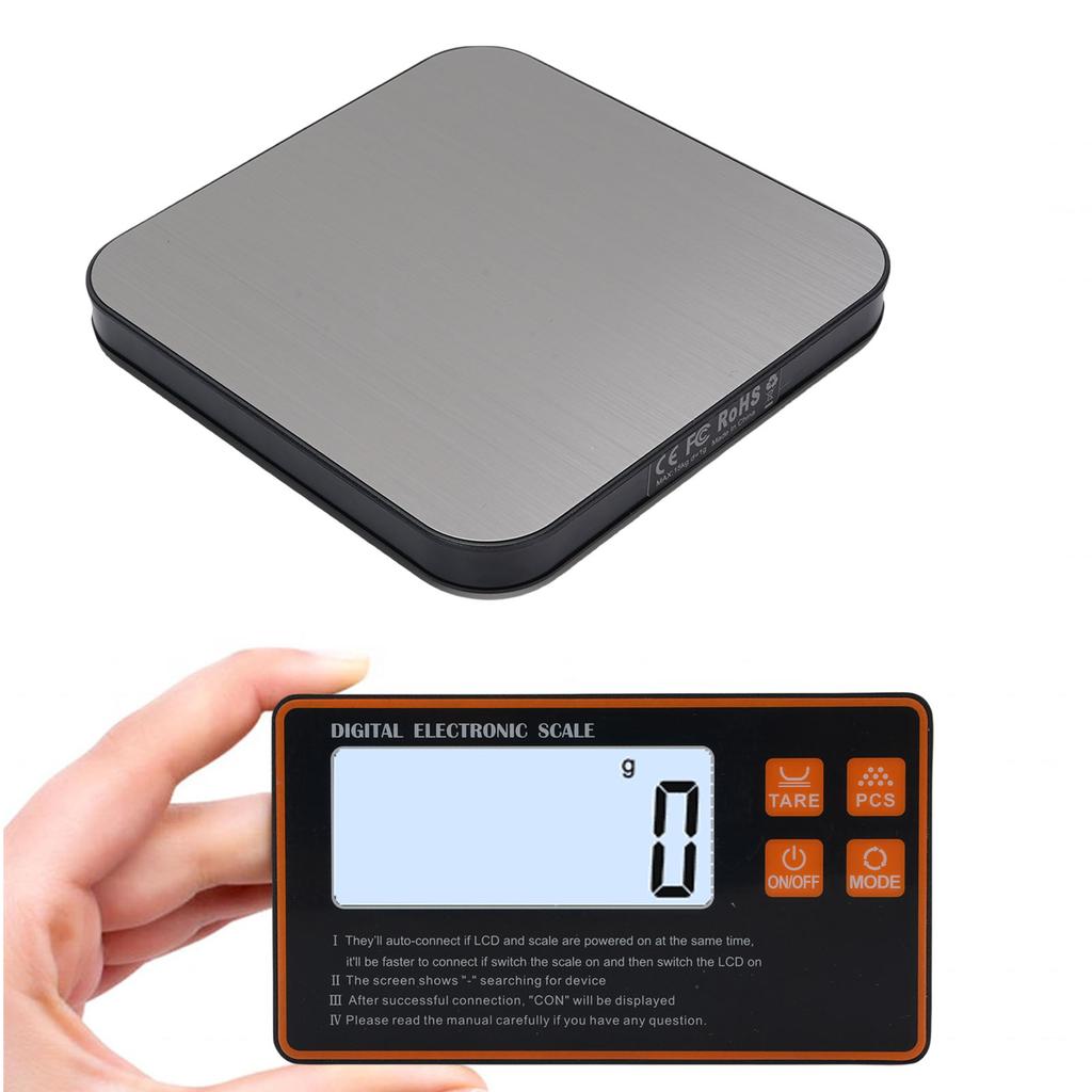 Wireless Kitchen Scale Large Capacity Digital Food Electronic Scale Flexible Innovative Portable with Backlit LCD for Meal Prep