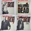 Premium Grey Linen Walking Dead Sofa Pillow Case For Fans Of Zombie Series 45x45cm