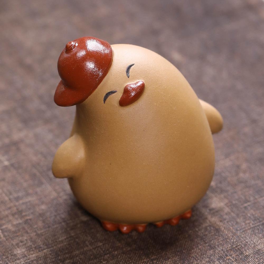 

Yixing Zisha Cute Adorable Wobbly Duck Tea Pet Japanese Tea Sculpture Tea Figurine Play Toys Tea Statue Ornaments Collection