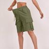 Women's Casual Cargo Shorts with Elastic Drawstring Waist and Side Pockets In Multiple Colors