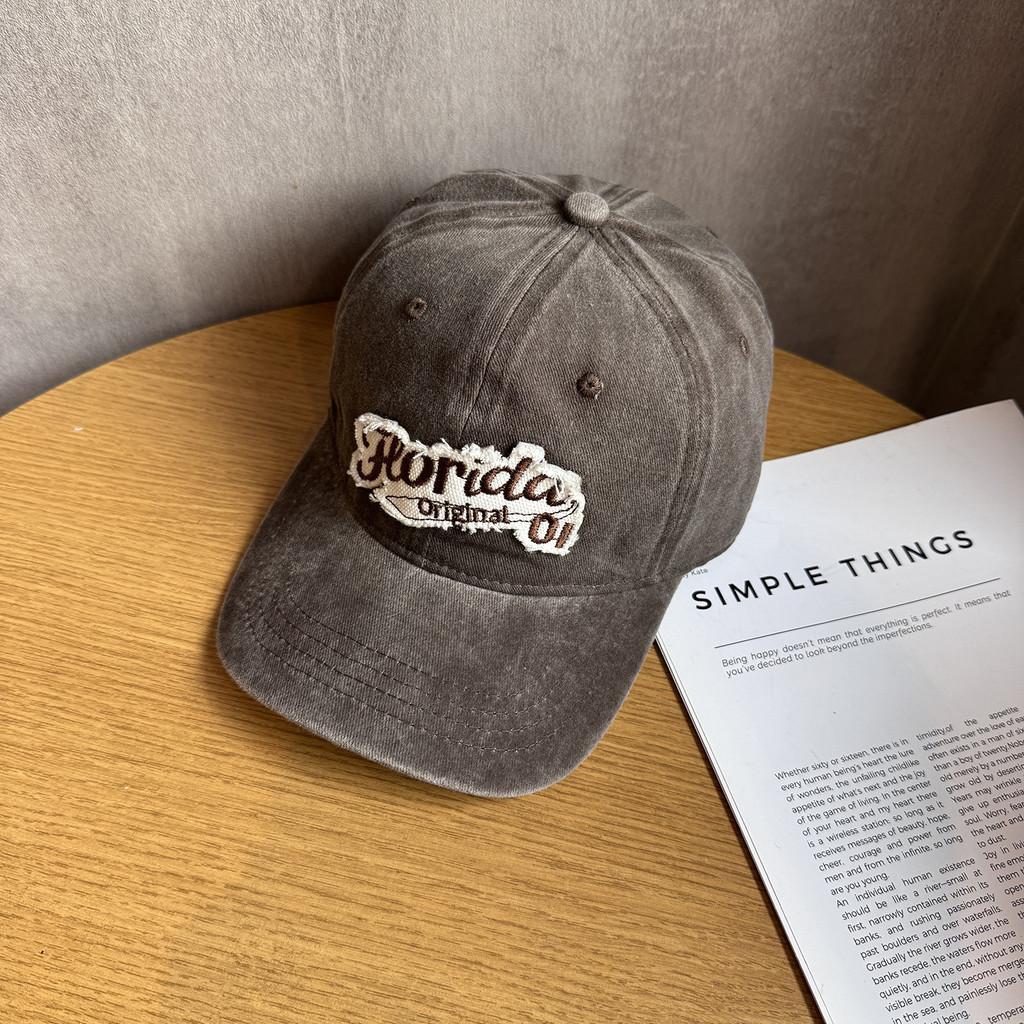 Vintage Retro Baseball Cap For Women Men With Embroidery Adjustable Sun Hat For Summer Casual Fashion
