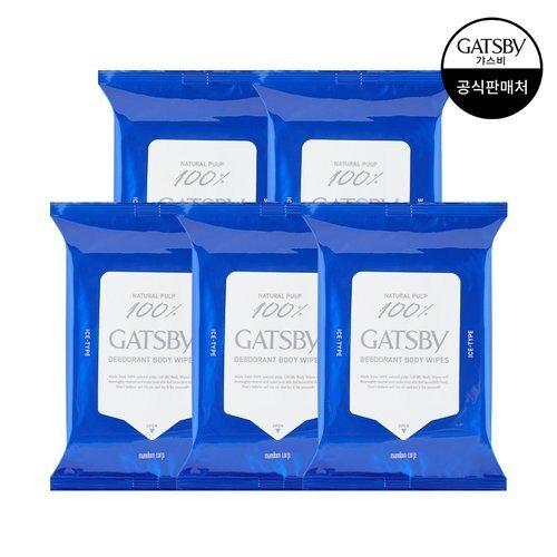 GATSBY Ice Deodorant Body Paper Ice Citrus 10 Sheets x 5 Packs_635101