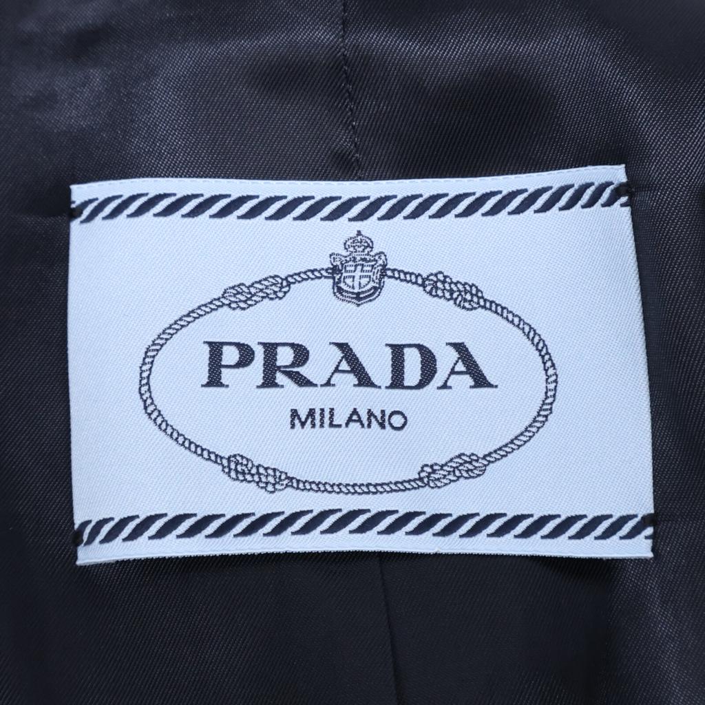 Prada DNA909 S211 Navy Virgin Wool Center Vent 2B Leather Jacket Jacket 38 NavyUsed