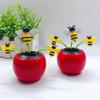 Solar Automatic Swing Sun Flower, Car Balcony Decoration, Bee Car Interior Decor