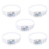 5pcs Voice Controlled LED Luminous Bracelets Flashing Silicone Bangle Light Up Wristbands for Christmas New Year Decor