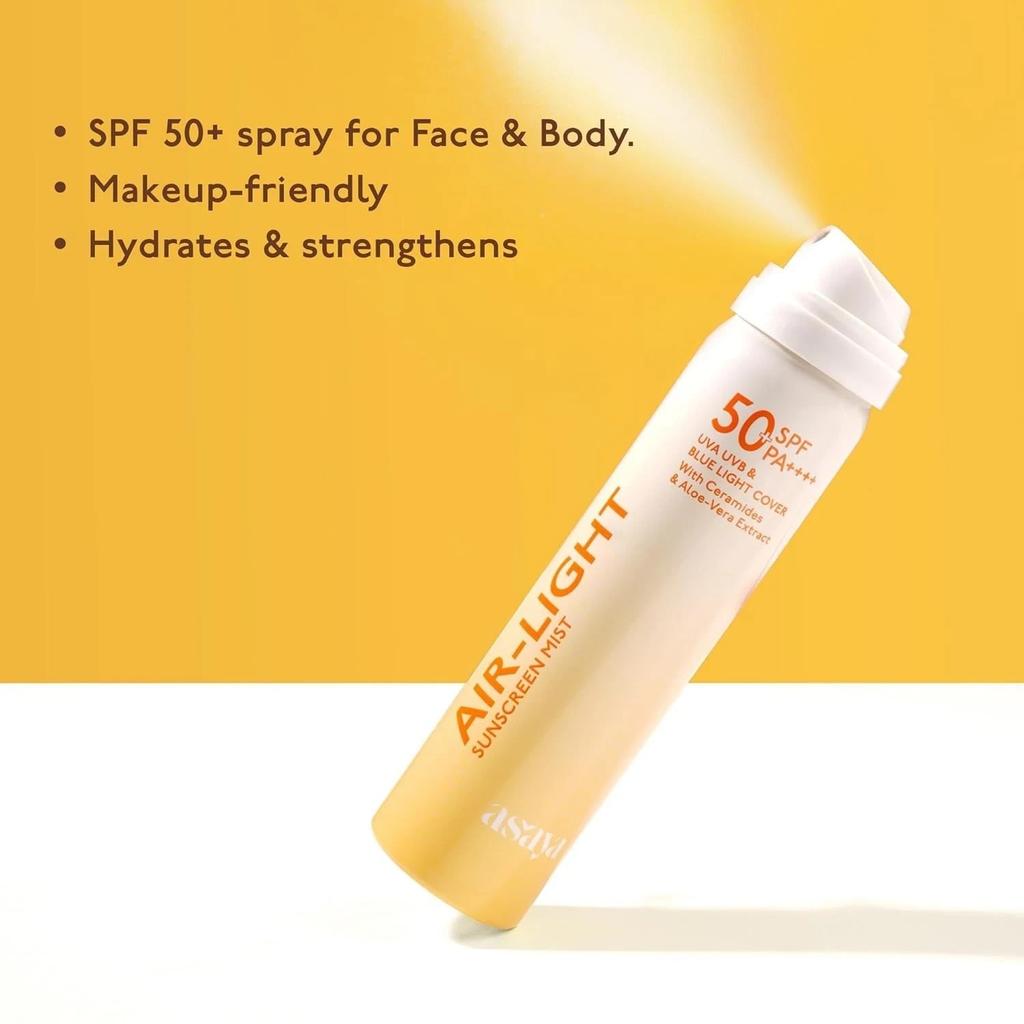 Asaya Air Light Sunscreen Spray SPF 50 PA++++ - 75ml