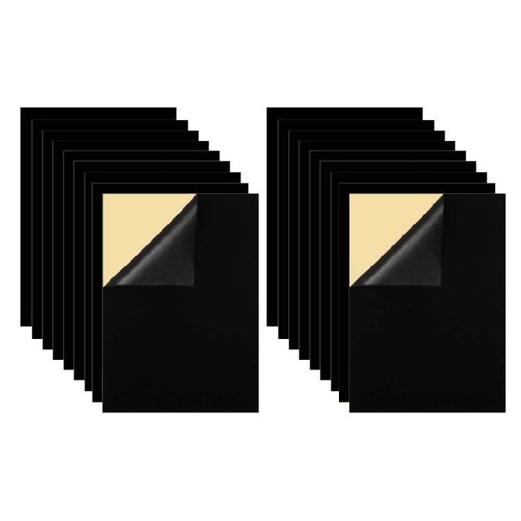 20 шт. Черные Самоклеящиеся Прочные Тканевые Фетровые Листы Материалы для Рукоделия Домашний Аксессуар для Художественных и Поделочных Проектов 1