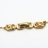 Used NINA RICCI Necklace NR logo metal 5.0g gold Square