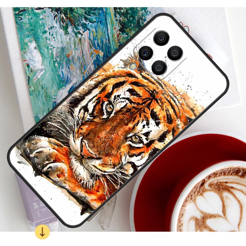 Tiger Face Case For Samsung Galaxy M15 M21 M31 M55 M56 M36 M16 M06 M13 M33 M53 M12 M32 M52 M14 M34 M54