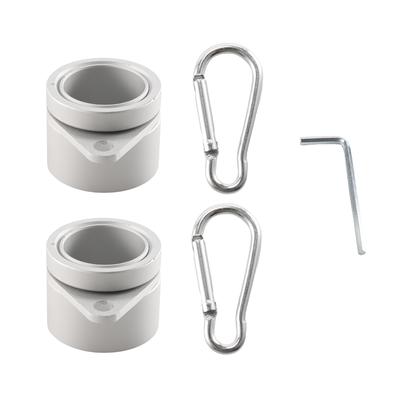 Good-2 Pcs Flag Pole Rings Anti Wrap Flag Pole Clips Swivels 360° Rotating Flagpole Flag Mounting Rings